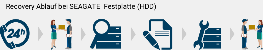 Recovery Ablauf bei SEAGATE   Festplatte (HDD)