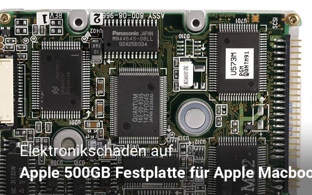 Elektronikschaden auf Apple  500GB Festplatte für Apple Macbook Pro 15