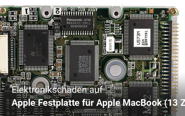 Elektronikschaden auf Apple  Festplatte für Apple MacBook (13 Zoll-Aluminum-Late 2008, Early 2009)