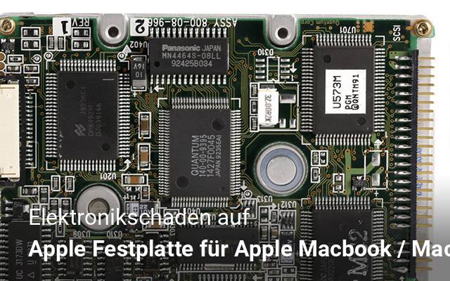 Elektronikschaden auf Apple  Festplatte für Apple Macbook / Macbook Pro Core 2 Duo Laptop