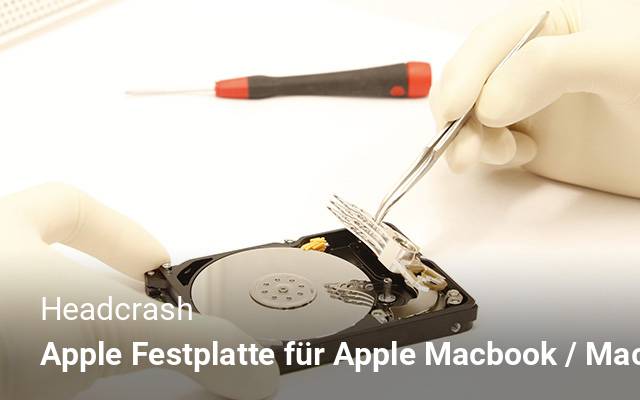 Headcrash Apple  Festplatte für Apple Macbook / Macbook Pro 13