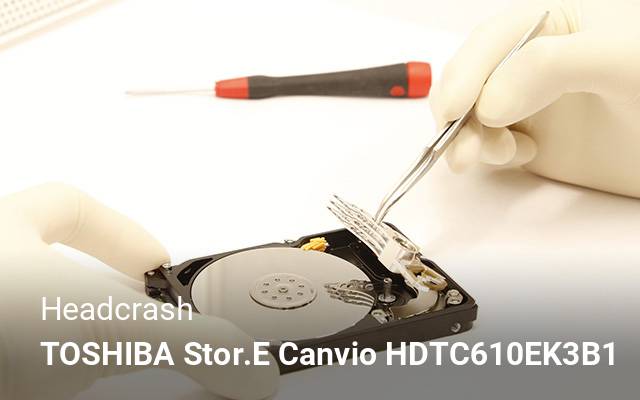 Headcrash TOSHIBA Stor.E Canvio HDTC610EK3B1