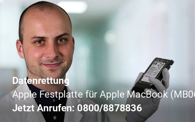 Datenrettung Apple  Festplatte für Apple MacBook (MB063LL/B), (MB402LL/A), (MB403LL/A)