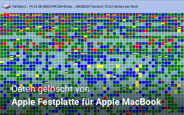 Daten gelöscht von Apple  Festplatte für Apple MacBook