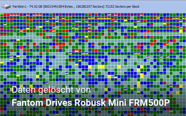 Daten gelöscht von Fantom Drives Robusk Mini FRM500P