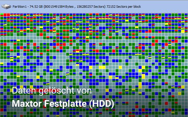 Daten gelöscht von Maxtor  Festplatte (HDD)