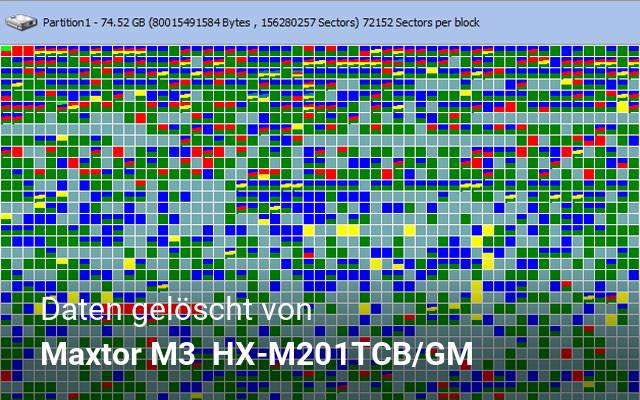 Daten gelöscht von Maxtor M3  HX-M201TCB/GM