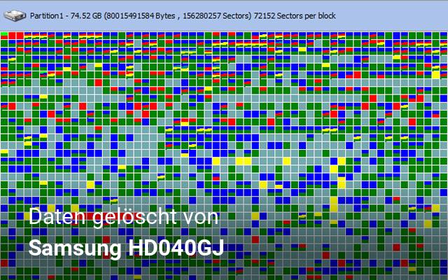 Daten gelöscht von Samsung  HD040GJ