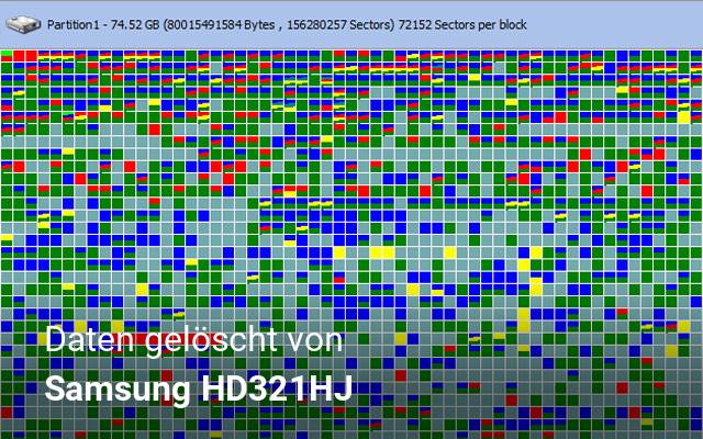 Daten gelöscht von Samsung  HD321HJ