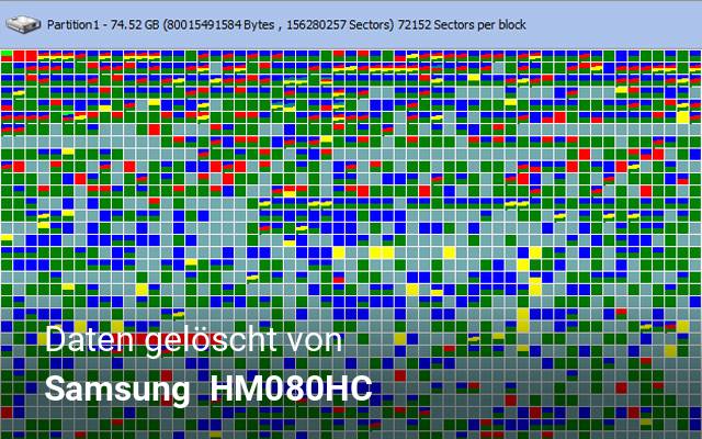 Daten gelöscht von Samsung   HM080HC 