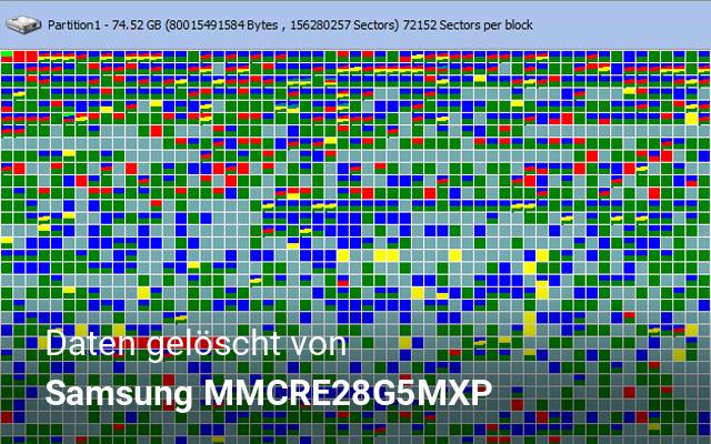 Daten gelöscht von Samsung  MMCRE28G5MXP 