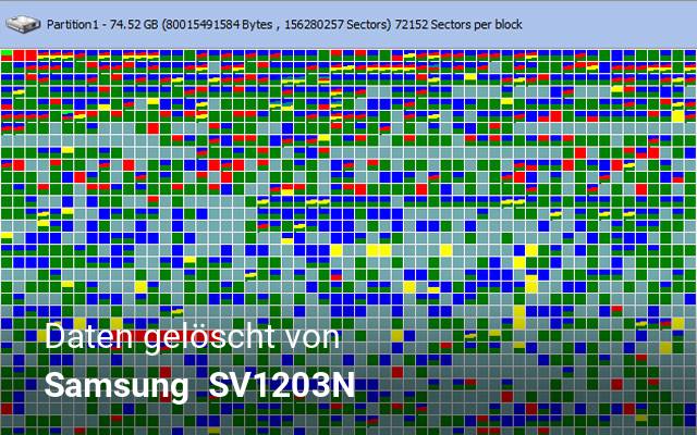Daten gelöscht von Samsung   SV1203N 