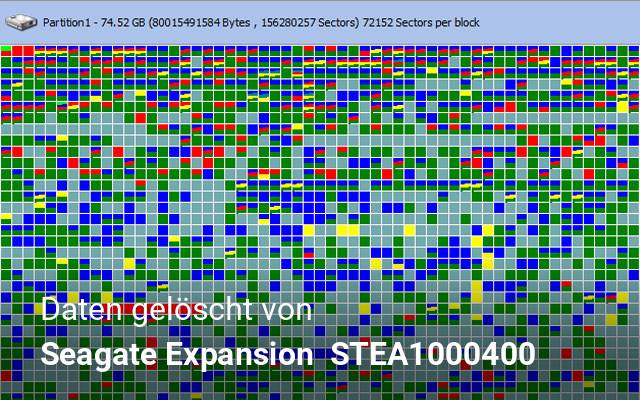 Daten gelöscht von Seagate Expansion  STEA1000400