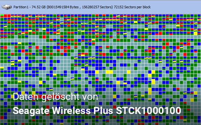 Daten gelöscht von Seagate Wireless Plus STCK1000100