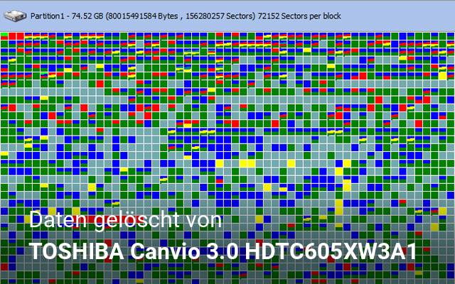Daten gelöscht von TOSHIBA Canvio 3.0 HDTC605XW3A1