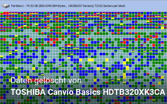Daten gelöscht von TOSHIBA Canvio Basics HDTB320XK3CA