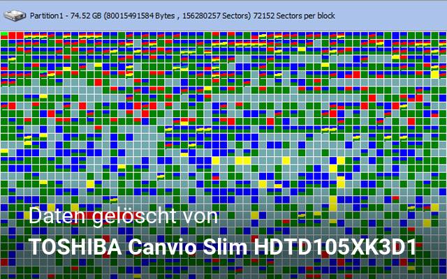 Daten gelöscht von TOSHIBA Canvio Slim HDTD105XK3D1