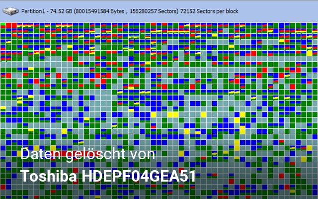 Daten gelöscht von Toshiba  HDEPF04GEA51