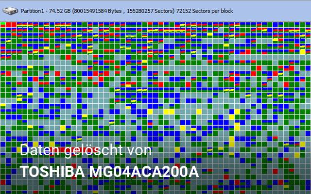 Daten gelöscht von TOSHIBA  MG04ACA200A