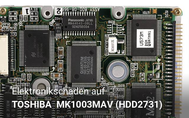 Elektronikschaden auf TOSHIBA   MK1003MAV (HDD2731)